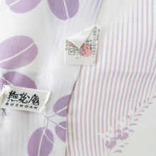 Load image into Gallery viewer, Fukumatsu -an summer kimono Yukata Keya Hagi -style white x purple bee collar polyester Washable casual summer height 168cm