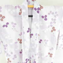 Load image into Gallery viewer, Fukumatsu -an summer kimono Yukata Keya Hagi -style white x purple bee collar polyester Washable casual summer height 168cm