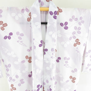 Fukumatsu -an summer kimono Yukata Keya Hagi -style white x purple bee collar polyester Washable casual summer height 168cm