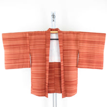 Load image into Gallery viewer, Haori Haori Set 3 Points Set Silk Red x Orange x Light yellow Kanako pattern x Striped pattern x Hexagonal flower pattern Court casual