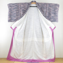 Load image into Gallery viewer, Komon Kasumi Public Lined Collar Gray Collar Purple Purchase Silk Silk Casual Kimono Star Power 162cm