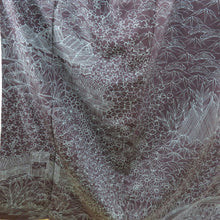 Load image into Gallery viewer, Attached Shochiku Umebun Purpose Lined Wide Collar Purple Pure Silk Silk Casual Kimono 154cm