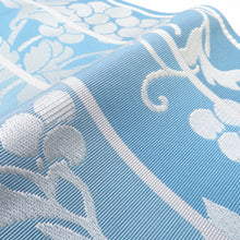 Load image into Gallery viewer, Half -width obi Original Hakata Hakata Hakata Hakata Hakata Hakata Hakutori Hakutori Tsubaki Pure Silk Grape Blue Big Blue Half -width Half -width Hall Subdub