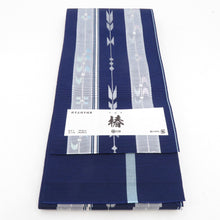 Load image into Gallery viewer, Half -width obi Original Hakata Hakata Hakata Hakata Hakata Hakata Hakutori Hakutori Tsubaki Silk Pure Arrow Fing Kasuri Purple Half -width Half -width Square Subcutizer Made in Japan 378cm