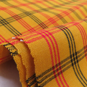 Clear Kimono Wool Lattice Yellow Unsuzable Women Kimono Kimono Fabric Handmade Material Length 1200cm