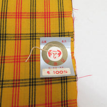 Load image into Gallery viewer, Clear Kimono Wool Lattice Yellow Unsuzable Women Kimono Kimono Fabric Handmade Material Length 1200cm