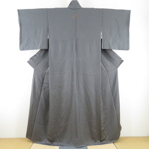 Color Color Kaga crest Date crest Fashionable crest lined wide collar gray gray crest tailoring kimono 157cm