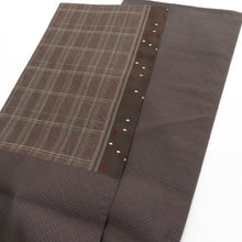 Load image into Gallery viewer, Back Obi Obi Shochiku Ume Plum Silk Pure Brown Six -Pattern