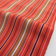 Load image into Gallery viewer, Hakata Ori Nagoya Silk Pure Silk Honorchizen Striped Pattern All Passish Passions Orange Eight Dimensions Tailored Kimono Obi Length 358cm