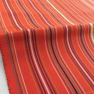 Hakata Ori Nagoya Silk Pure Silk Honorchizen Striped Pattern All Passish Passions Orange Eight Dimensions Tailored Kimono Obi Length 358cm