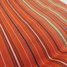 Load image into Gallery viewer, Hakata Ori Nagoya Silk Pure Silk Honorchizen Striped Pattern All Passish Passions Orange Eight Dimensions Tailored Kimono Obi Length 358cm