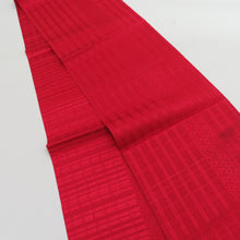 Load image into Gallery viewer, Hakata Ori Nagoya Obi Silk Pure Silk Contains Tsukuzen Lattice All Patterns All Patterns Red Colored Kimono Back Matsubiya Tailoring Length 354cm