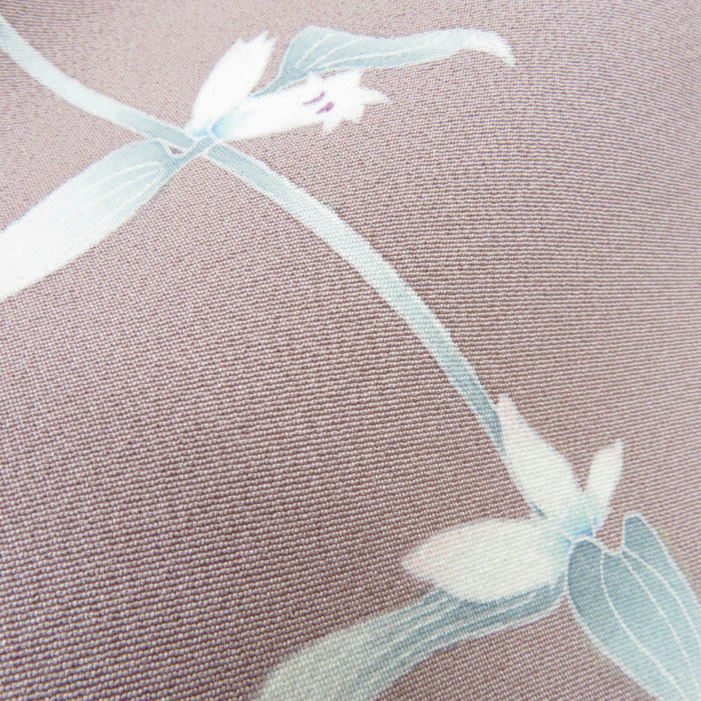 本加賀友禅 訪問着 由水煌人 蔓竜胆文様 紫色 作家物 落款入 正絹 袷