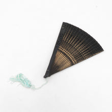 Load image into Gallery viewer, Sandand fan fan black -painted watermark carving axis length 20cm with Chinese box