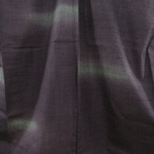 Load image into Gallery viewer, Tsumugi Kimono Pure Silk Purusen Purple Chard Dye Dyeing Dyeing Horizontal Casual Casual Casual Kimono Tailor
