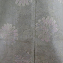 Load image into Gallery viewer, Tsumugi Kimono Oshima Tsumugi Silk Green Flower Pattern Bee Casual Casual Kimono Tailor