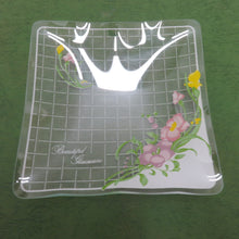 Load image into Gallery viewer, Tableware FANCY GLASS Fancy Glass Square Plate Set Gaps Gate Retro Flower Pattern Beauty