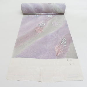 Reflection Pure silk Komon Komon cloth purple flower sentence Purden