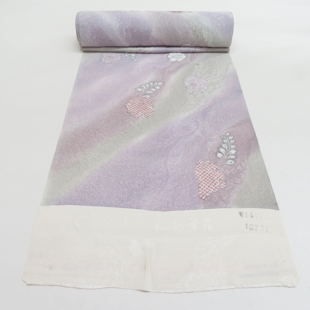 Reflection Pure silk Komon Komon cloth purple flower sentence Purden