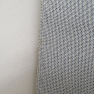 名古屋帯 ポリエステル 灰色ｘベージュピンク 幾何学模様 刺繍入り 着物帯 長さ344cm 美品