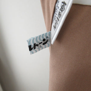 紬 着物 絣紋文様 袷 広衿 辛子色 正絹 カジュアル着物 仕立て上がり 身丈160cm 美品