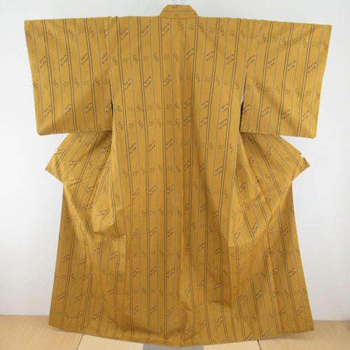 Tsumugi kimono Kasuri crest sentence Lined collar spicy pepper pure silk casual kimono tailoring