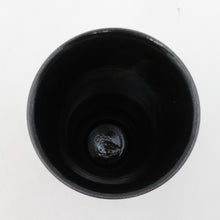 Load image into Gallery viewer, Kyoyaki Nishikawa Kakusa Kiln Kiln Salt Silver Gin Aya Kotoba Vase Black Silver Interior