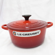 画像をギャラリービューアに読み込む, Le Creuset ル・クルーゼ 調理器具 COCOTTE RONDE ココット ロンド ホーロー鍋 両手鍋 チェリーレッド 18cm ほうろう IH対応 未使用品