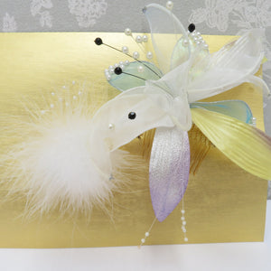 Hair ornaments / Kanzashi kimono flower white x pastel kimono wedding party formal dress