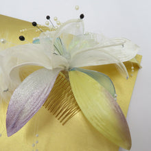 Load image into Gallery viewer, Hair ornaments / Kanzashi kimono flower white x pastel kimono wedding party formal dress
