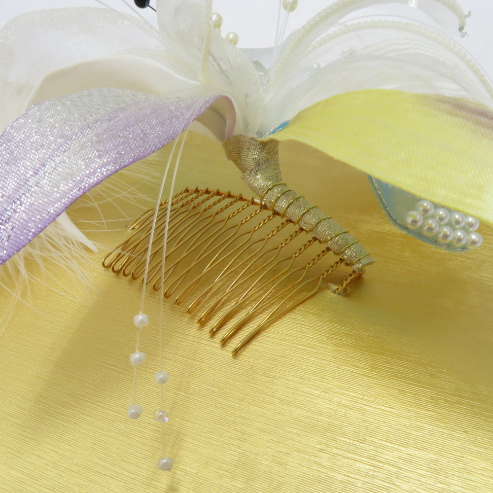 髪飾り・かんざし 振袖用 花 ホワイト×パステル 振袖 結婚式 
