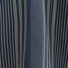 Load image into Gallery viewer, Komon Tokuchicho Akashi Akashi Chimi Vertical Striped Pure Blue Blue Blue X -gray Women&#39;s Summer Tailoring Light 154cm