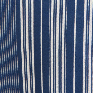 Komon Tokuchicho Akashi Akashi Chimi Vertical Striped Pure silk dark blue x gray women's summer tailoring 154cm