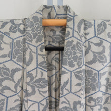 Load image into Gallery viewer, Tsumugi Kimono Kimono Pure Silk Backdue Wige x Blue Bee Casual Casual Kimono Slowly Tailor 155cm