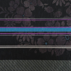 Half -width band Wakka Wakkka strawberry on a flower pure silk reversible Japanese half width length 430cm