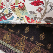 Load image into Gallery viewer, Half -width band WAKKA Wakka Sarasa Phoenix Pure Silk White x Brown Reversible Japanese Half -width Half Valley 430cm