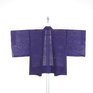 Haori Silk Gauze Summer purple cloud pattern kimono coat kimono 77cm