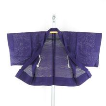 Load image into Gallery viewer, Haori Silk Gauze Summer purple cloud pattern kimono coat kimono 77cm