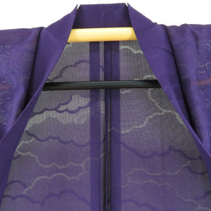 Haori Silk Gauze Summer purple cloud pattern kimono coat kimono 77cm