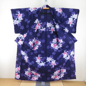 Yukata Cotton Bee Collar Purple x Pink Color Bellflower Pattern Tailoring Women's Yukata Yukata Studio 159cm