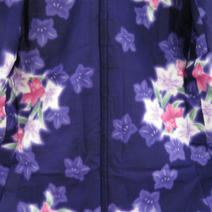 Yukata Cotton Bee Collar Purple x Pink Color Bellflower Pattern Tailoring Women's Yukata Yukata Studio 159cm