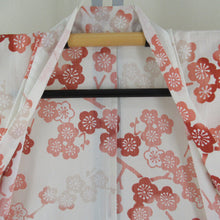 Load image into Gallery viewer, Summer kimono Komon Kimon Washing Kimono Colored Color x Orange Ume pattern Bachi collar 100 % Casual Summer Numbers 166cm