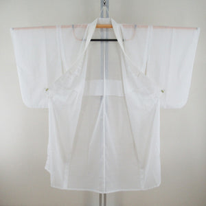 Big collar with half -collar Summer underwear White underwear striped kimono Juban tailoring 123cm