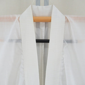 Big collar with half -collar Summer underwear White underwear striped kimono Juban tailoring 123cm