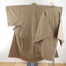 Load image into Gallery viewer, Men&#39;s kimono Tsumugi ensemble lined brown pure silk male men&#39;s tailoring men&#39;s tailoring kimono men&#39;s casual height 146cm