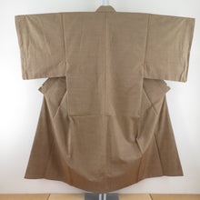 Load image into Gallery viewer, Men&#39;s kimono Tsumugi ensemble lined brown pure silk male men&#39;s tailoring men&#39;s tailoring kimono men&#39;s casual height 146cm