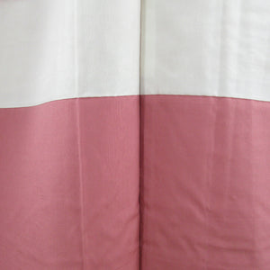 紬 着物 色無地 袷 広衿 桃色 正絹 一つ紋 仕立て上がり 身丈155cm 美品