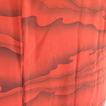 Load image into Gallery viewer, Haori Pure Silk Cloud pattern Orange x Black Kimono Coat For Kimono