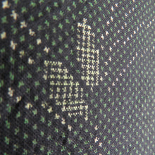 Load image into Gallery viewer, Tsumugi Kimono Oshima Tsumugi Deep Green Kasuri Kasuri Kasuri Wide Collar Pine Buri Pure Silk Casual Casual Kimono Tailor