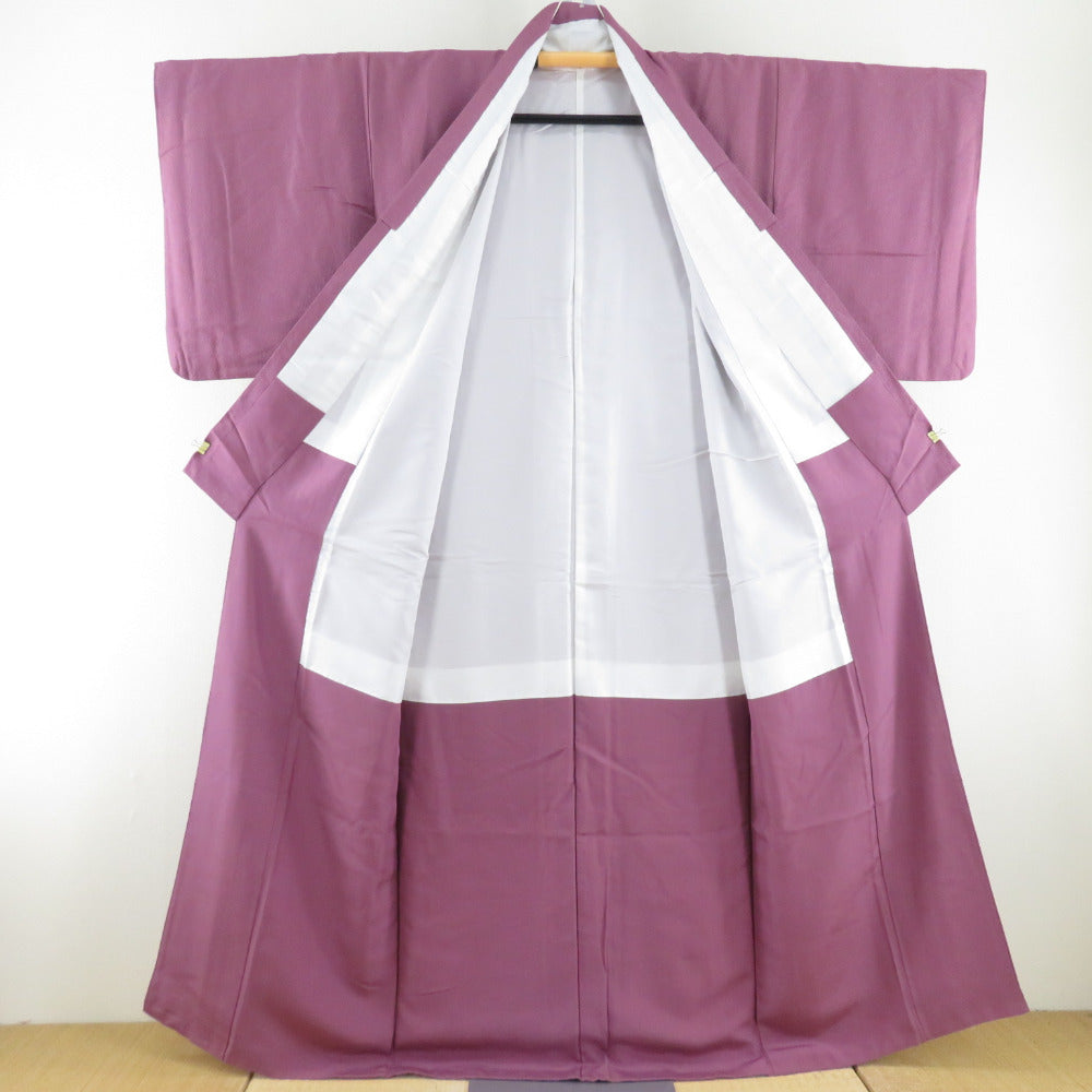 色無地 袷 グリーンブルー 一つ紋 蔦紋 正絹 広衿 仕立て上がり着物 身丈168cm【中古】 【キモノオフ野々市若松店】 色無地 袷 ライトグリーン 一つ紋 蔦紋 広衿 正絹 仕立て上がり 身丈